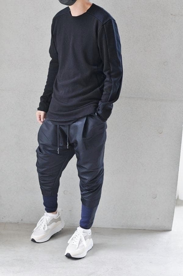 未使用 リップヴァンウィンクル サルエル クロップドパンツ 5 黒 RB-332