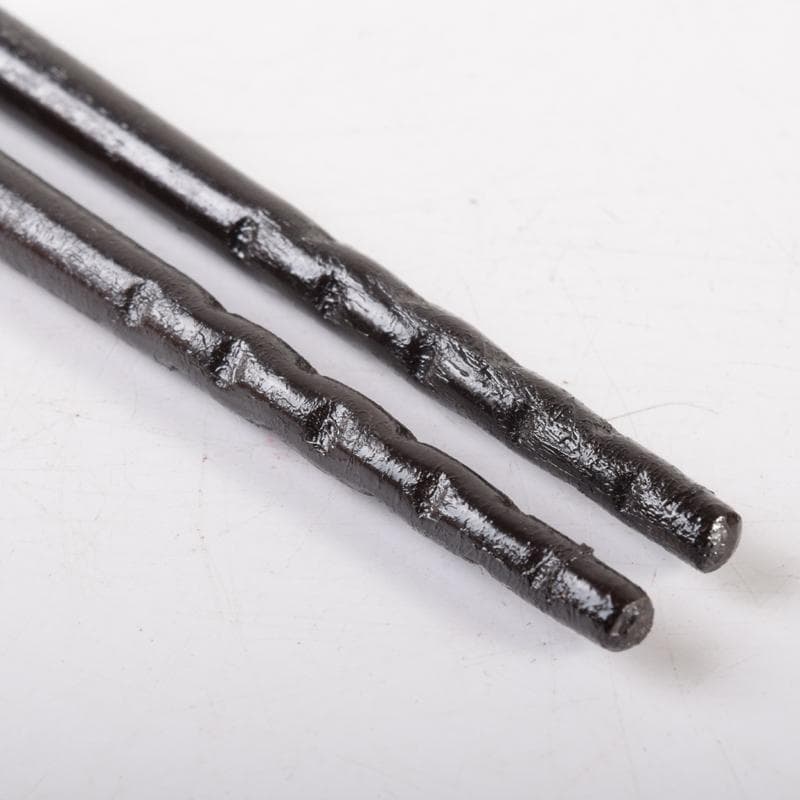 茶道具　金工師　木村清斎作　桑柄火箸　炉用火箸　共箱　C　7149