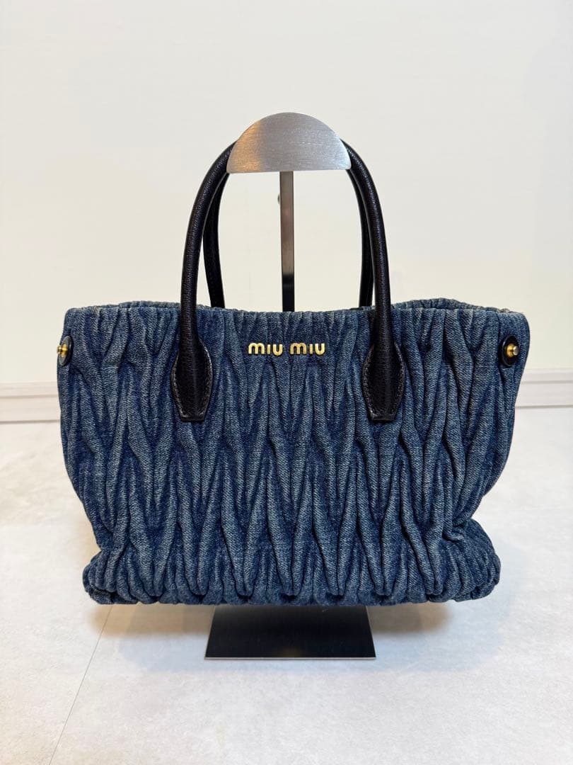 miu miu ミュウミュウ ハンドバック デニム マテラッセ