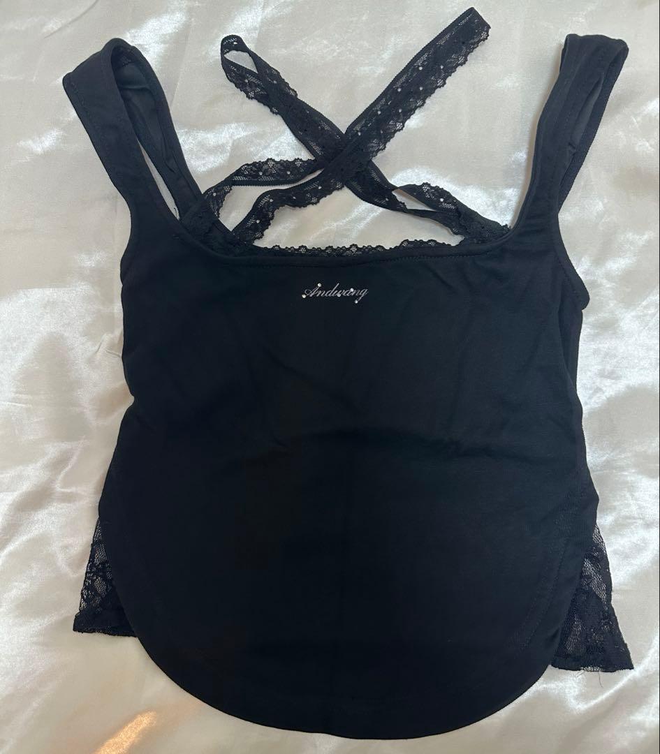 な*）様 ANDWANG Cross lace tanktop