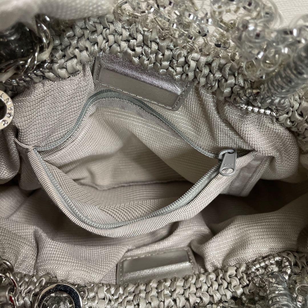 アンテプリマ ワイヤーバッグ リボンチャーム シルバー 2WAY