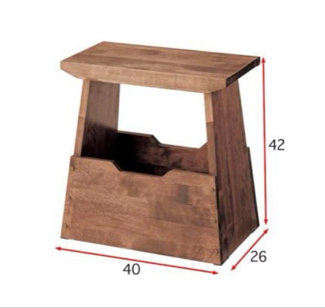 【美品】50%OFF／あたらしくて懐かしい。収納付き踏み台スツール／ベルメゾン