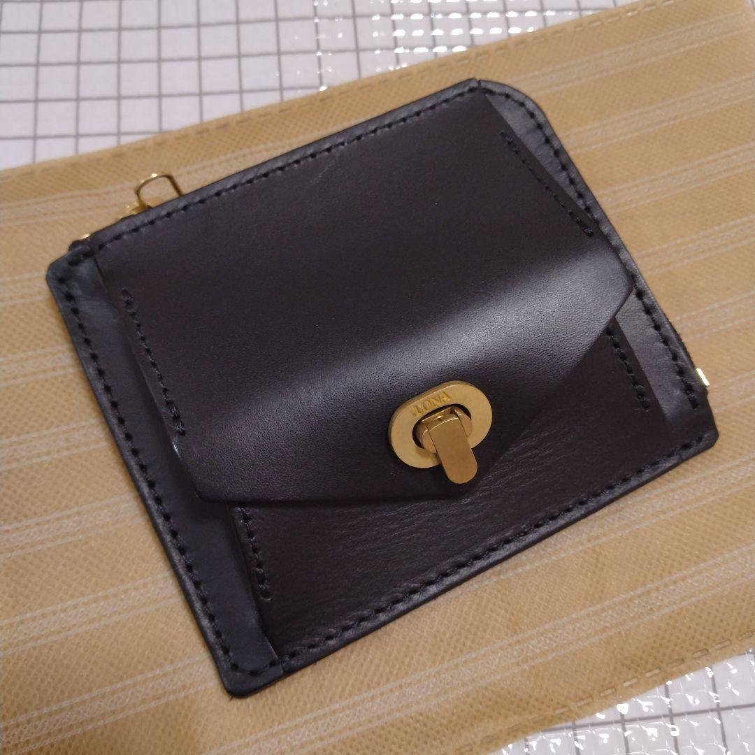 【LONA】Box mini wallet -ento- ブラック