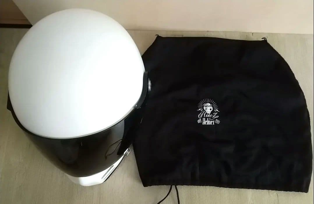 RIDEZ フルフェイス ヘルメット ホワイト マット M スモークシールド