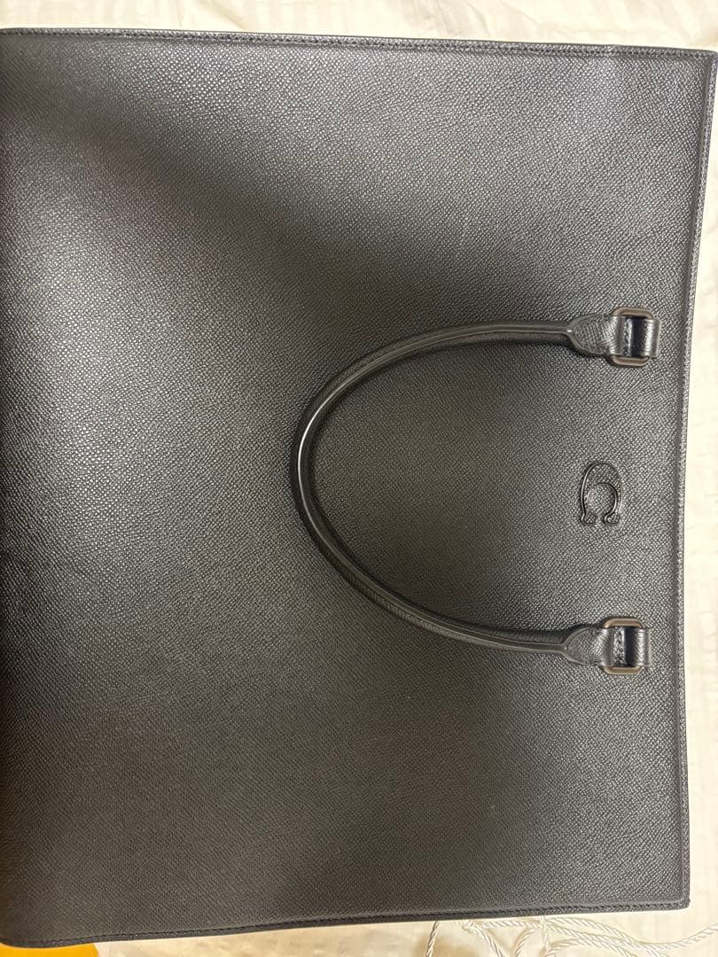 COACH Crossgrain Leather Tote 40 ブラック