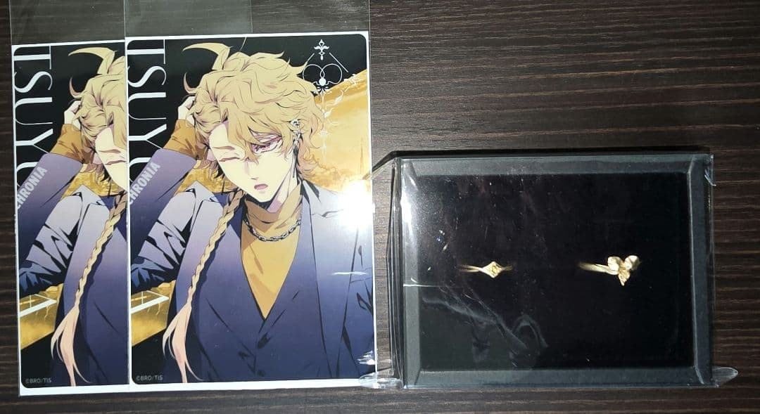 泡沫のユークロニア　露草　缶バッジ　クリアカード　リング　セット