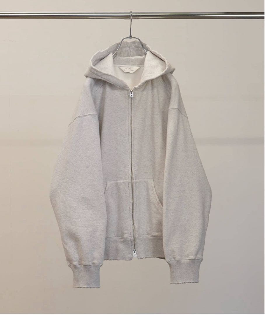 お*酢様 ancellm 26ss zip hoodie ヘザーホワイト　常田着