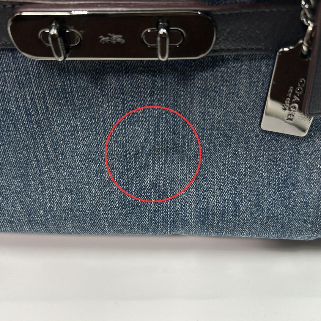 美品✨coach コーチ スワッガー27 ハンドバッグ デニム レザー 2way