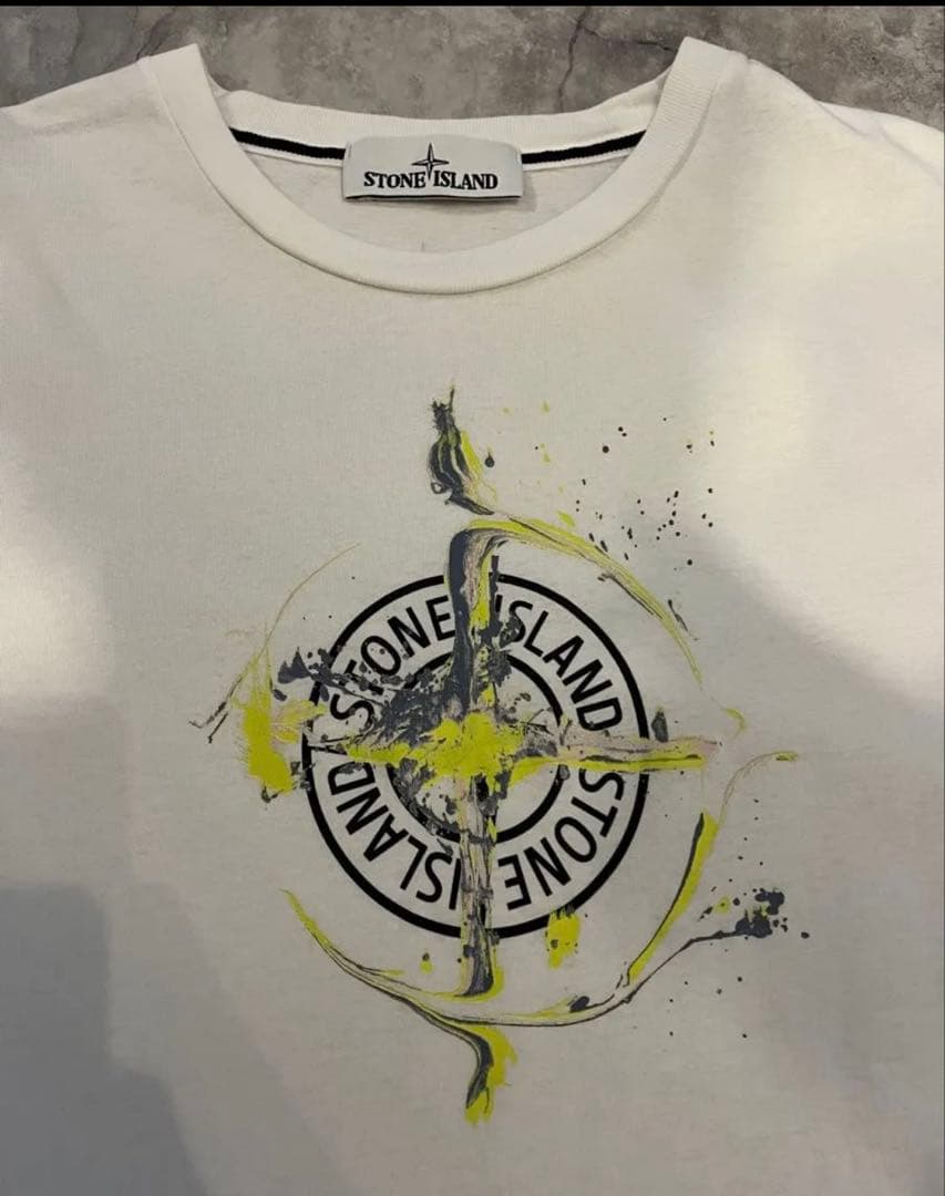 ストーンアイランド　STONE  ロゴプリント　Tシャツ　L 美品