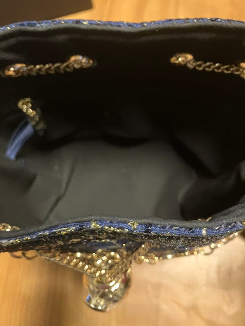 【非売品】希少 CHANELシャネル ノベルティ ネイビーツイードバケットバッグ