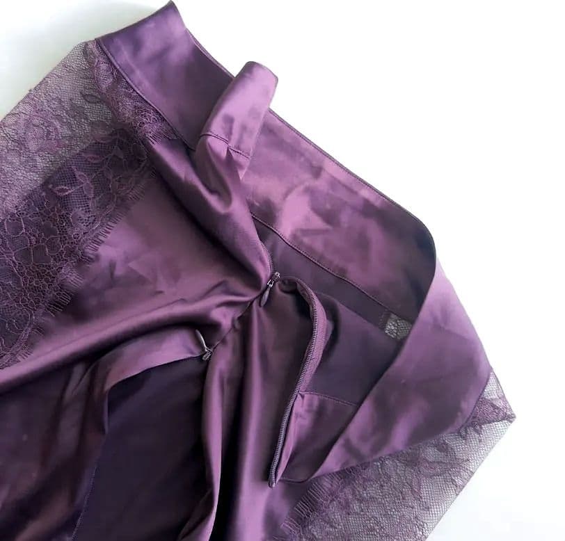 定価29,800円☆メイソンクラス・サテン・レース・ディープパープル