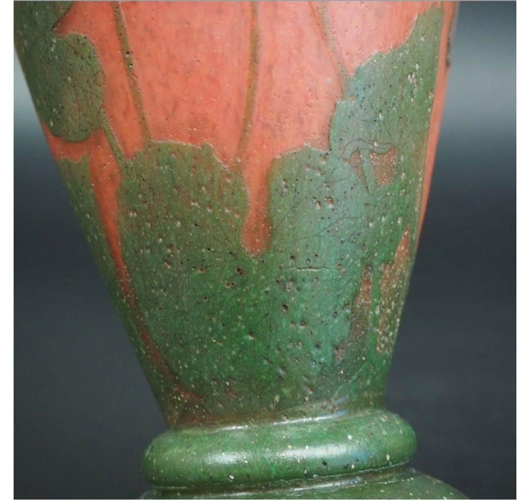 送料無料鑑定シール付ドームナンシー ガラス花瓶DAUMNANCY 美術館級傑作