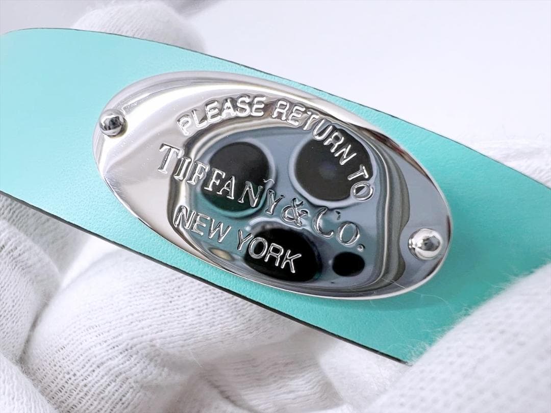 未使用保管　ティファニー　ティファニーブルー　ロゴ　ペットカラー　首輪　M