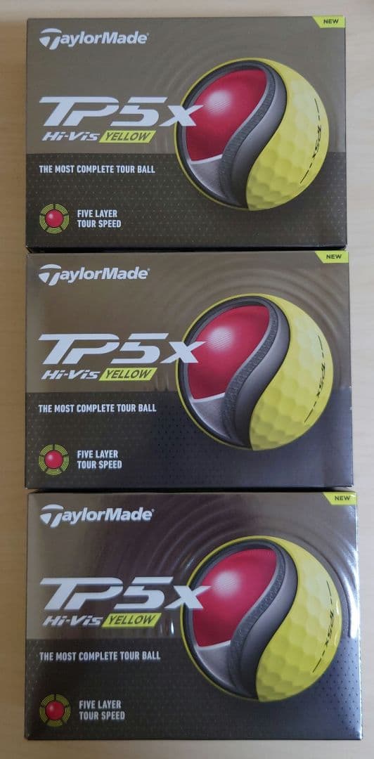 TaylorMade TP5X イエロー 3ダースセット