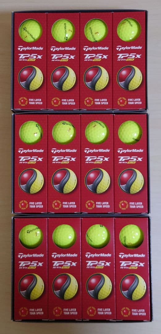 TaylorMade TP5X イエロー 3ダースセット