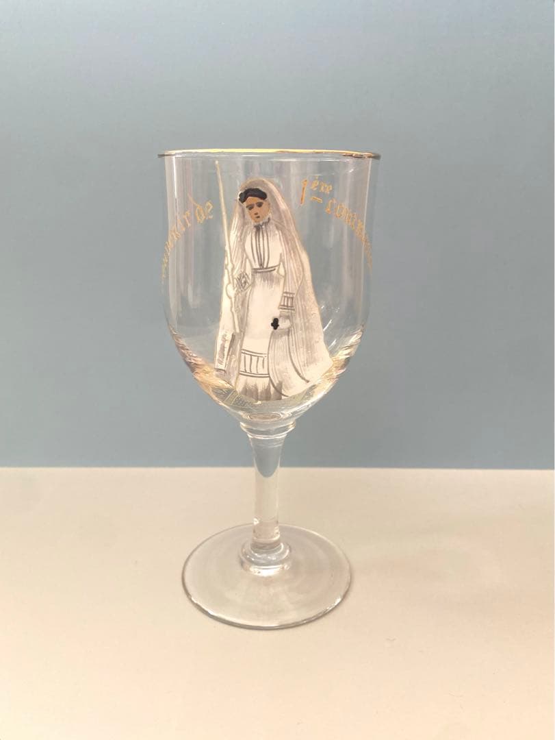 コミュニオングラス　聖体拝領　フランス　アンティーク