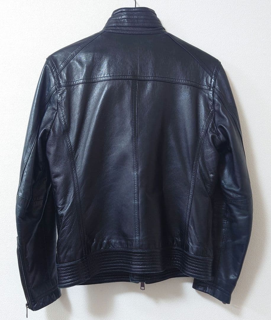 BURBERRY BLACK LABEL ラムレザーシングルライダースジャケット