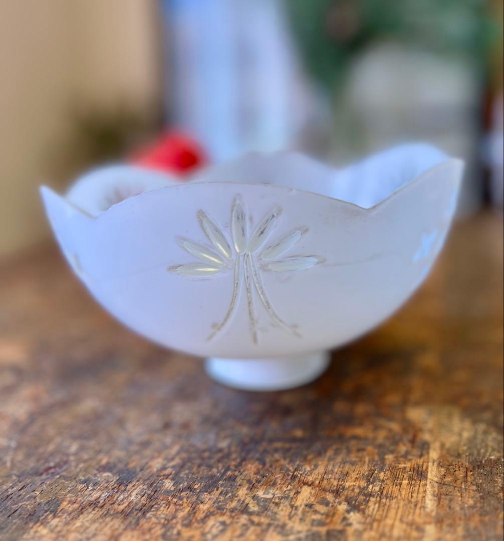 大正ロマン　被せガラス　電笠　切子　カット　アンティーク　照明　灯り　洋館