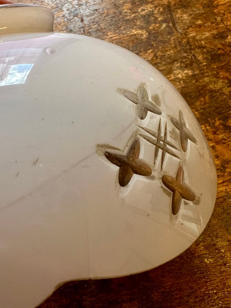 大正ロマン　被せガラス　電笠　切子　カット　アンティーク　照明　灯り　洋館