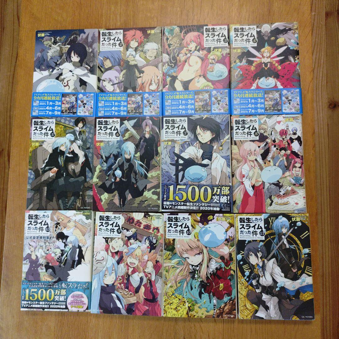 転生したらスライムだった件1〜21巻 公式設定資料集8.5と13.5付全23冊