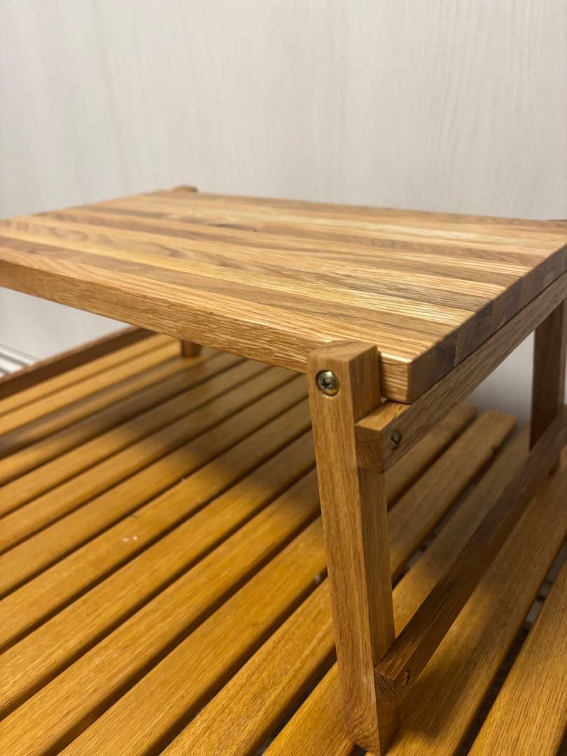 でーん　オークテーブル２つセット