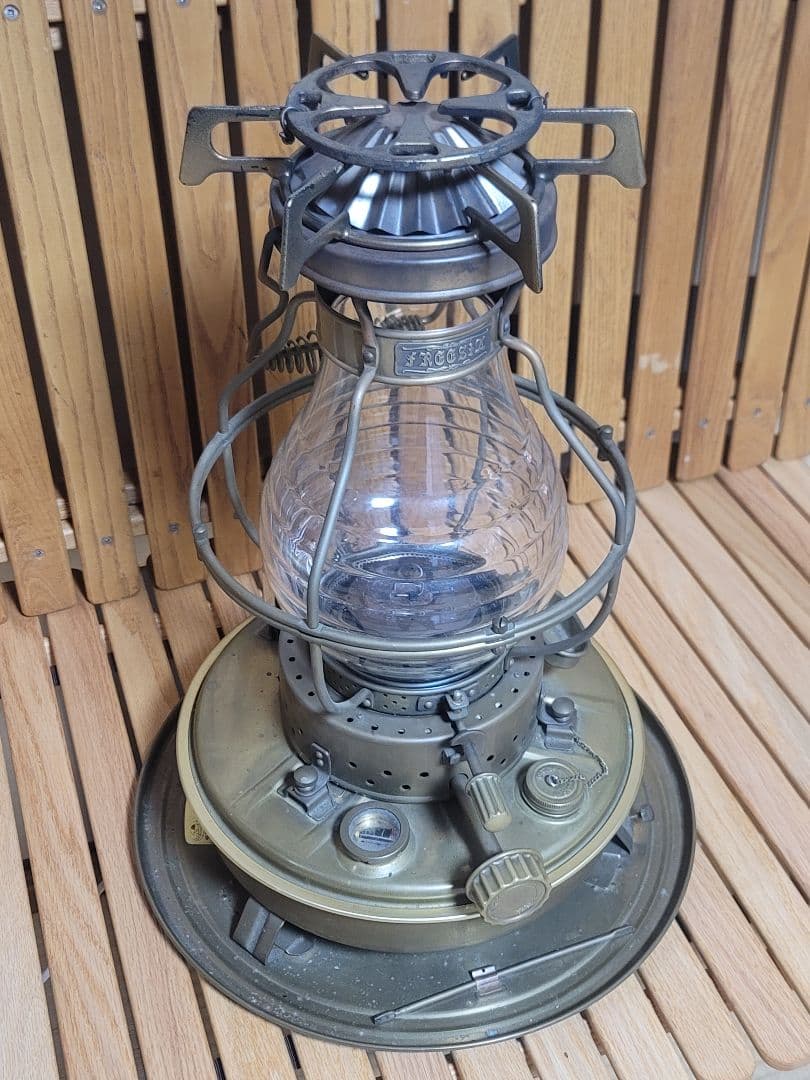 日本船燈 ニッセン フリージア 石油ストーブ 真鍮製 IS-3 五徳付き