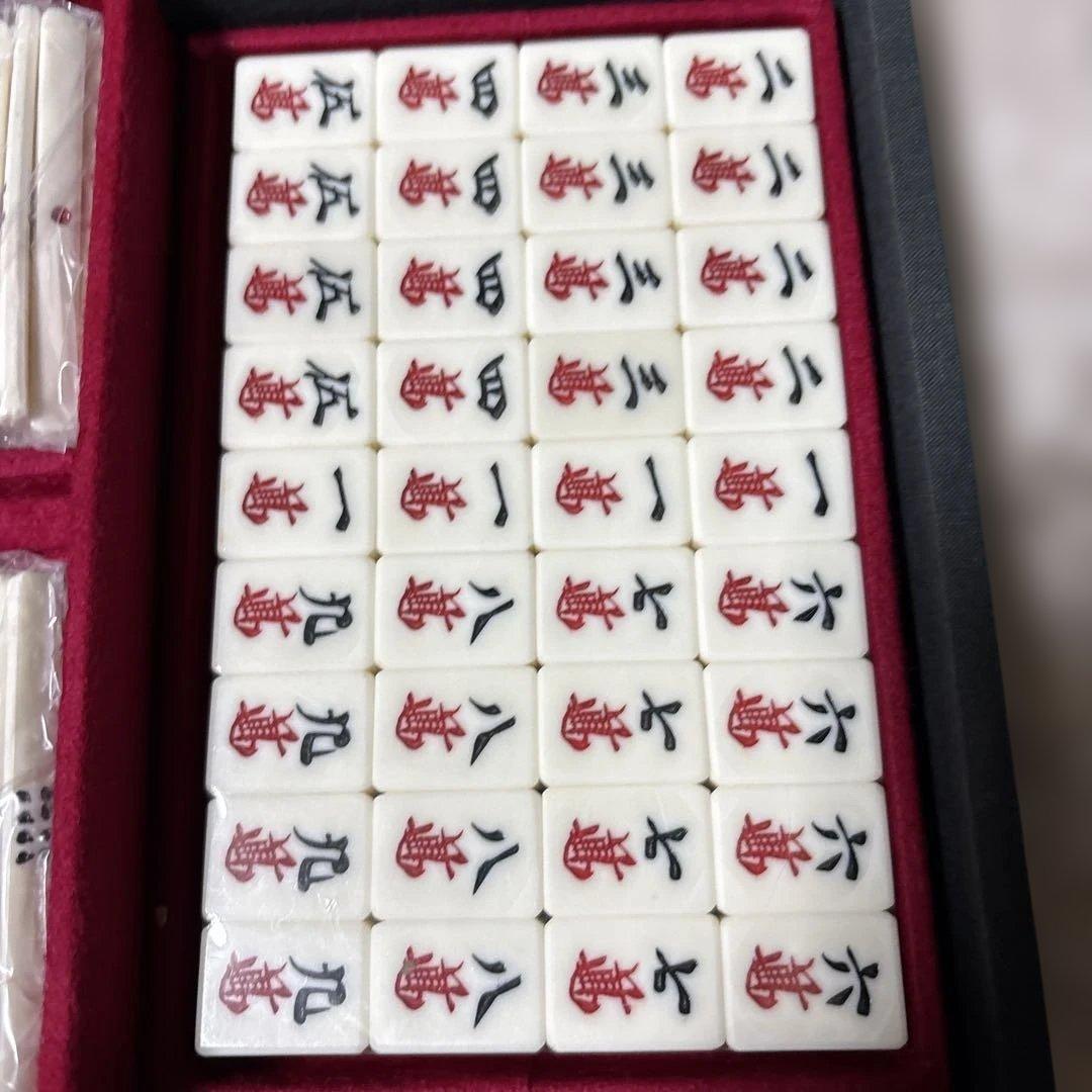 【レトロ新品未使用】高級麻雀牌 背竹 竹牌 マージャン 希少 レア