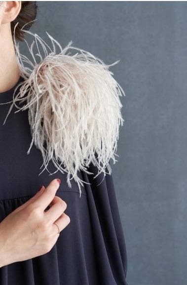 VERMEIL par iena オーストリッチ　コサージュ