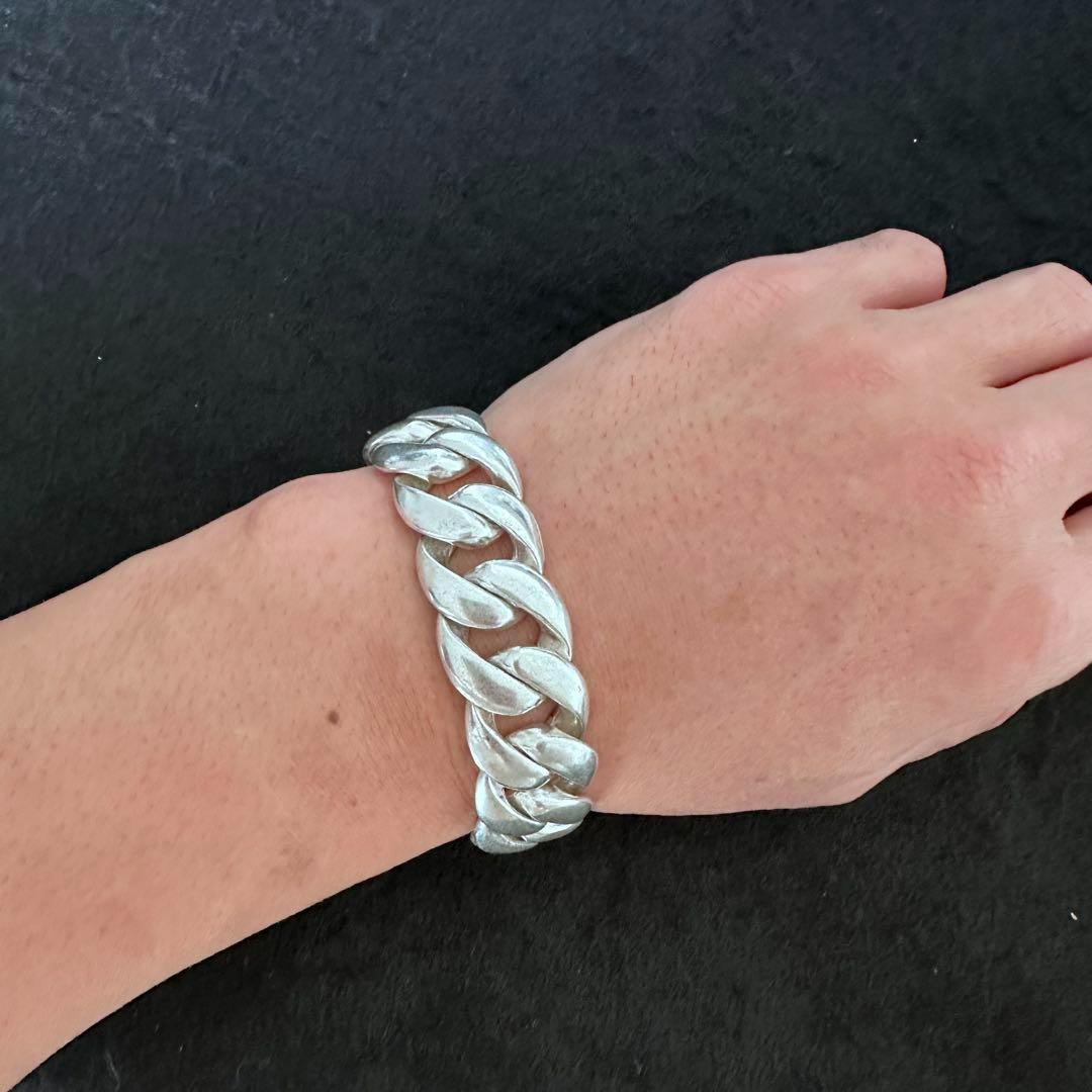 超重厚 117g80sヴィンテージ ブレスレット　シルバー925