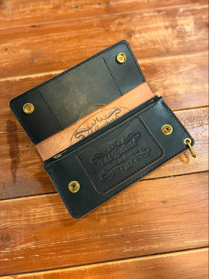 トラッカーウォレット TW-05 スタッズカスタム 姫路レザー 茶芯