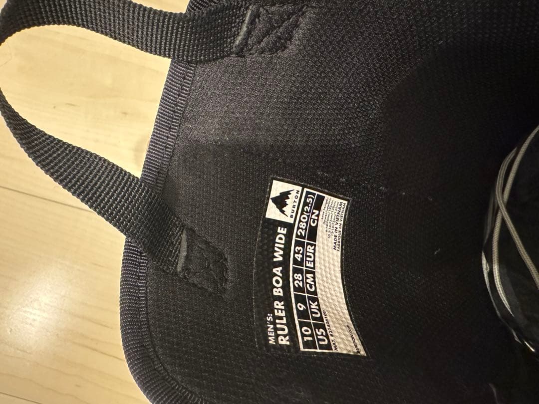 バートン　ルーラー　BURTON RULER BOA WIDE ブラック28cm