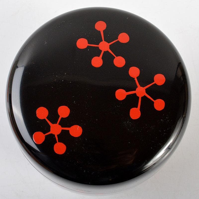 茶道具　山中塗　中村湖彩作　三千家好写　利休梅　大棗　共布共箱　V　6428