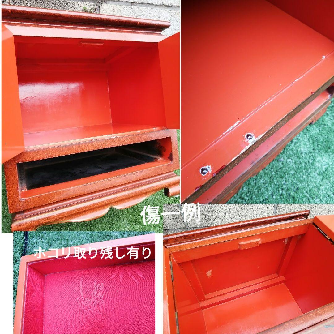 ヴィンテージ 花柄 小型木製箪笥　シノワズリ　漆塗り　アジアン　李朝　チェスト