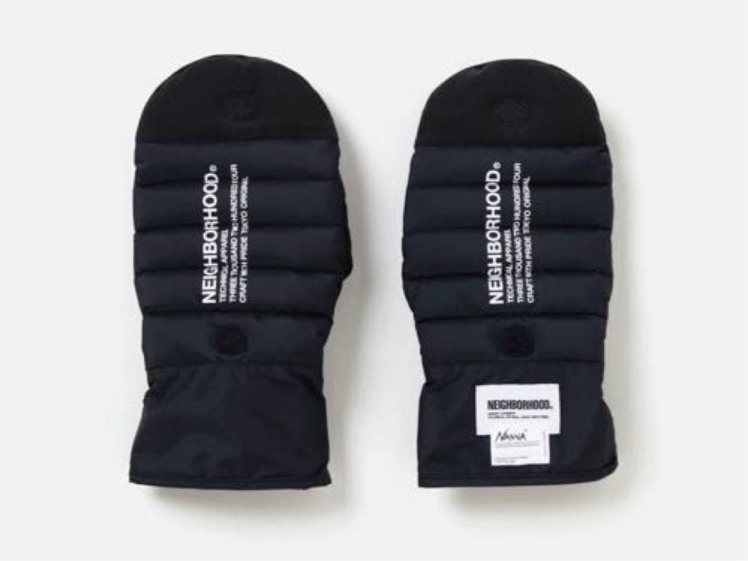 小物 L NEIGHBORHOOD x NANGA Down Gloves Black