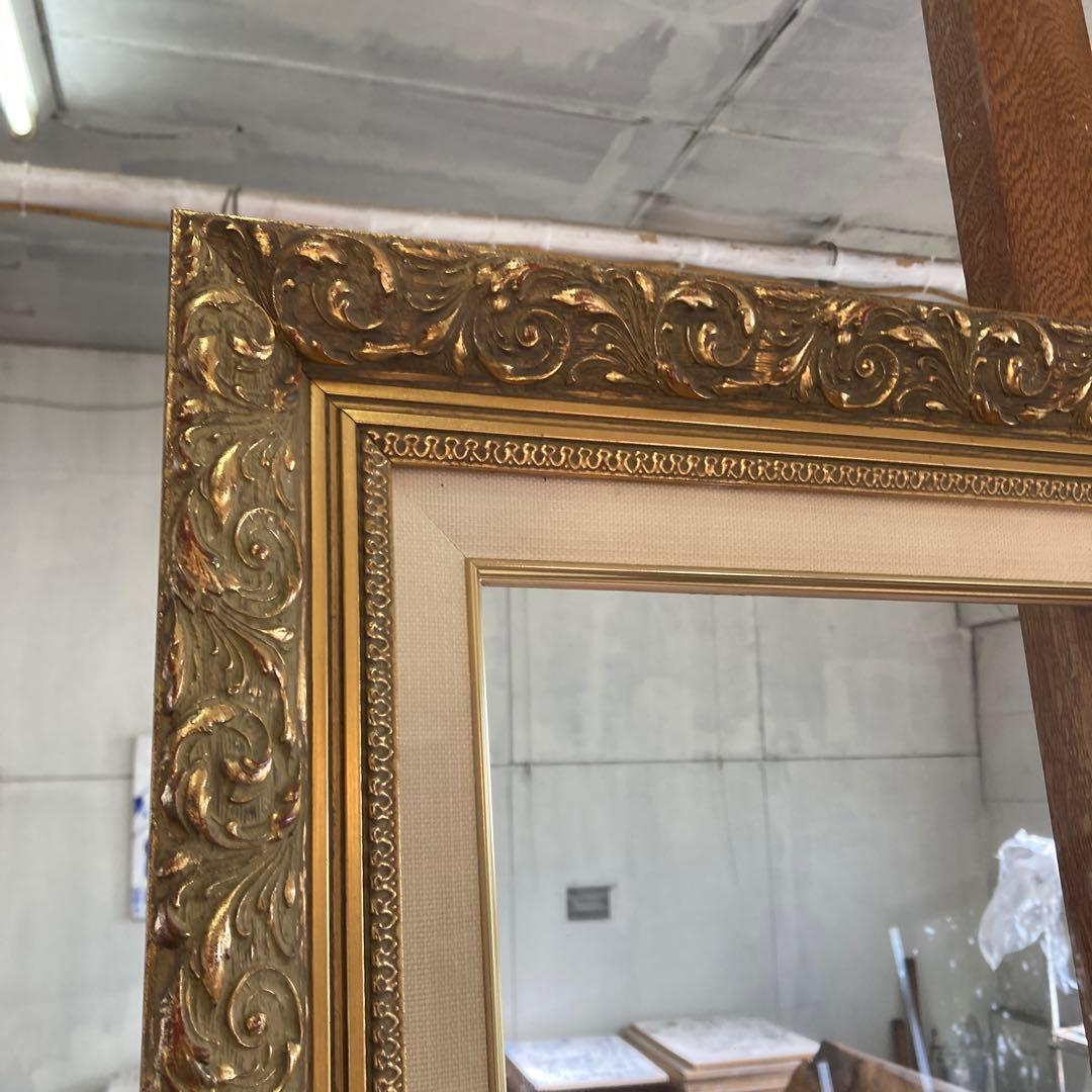 大型 F50 油彩額縁 ゴールドフレーム 金装飾 アンティーク調 古額縁 埼玉県