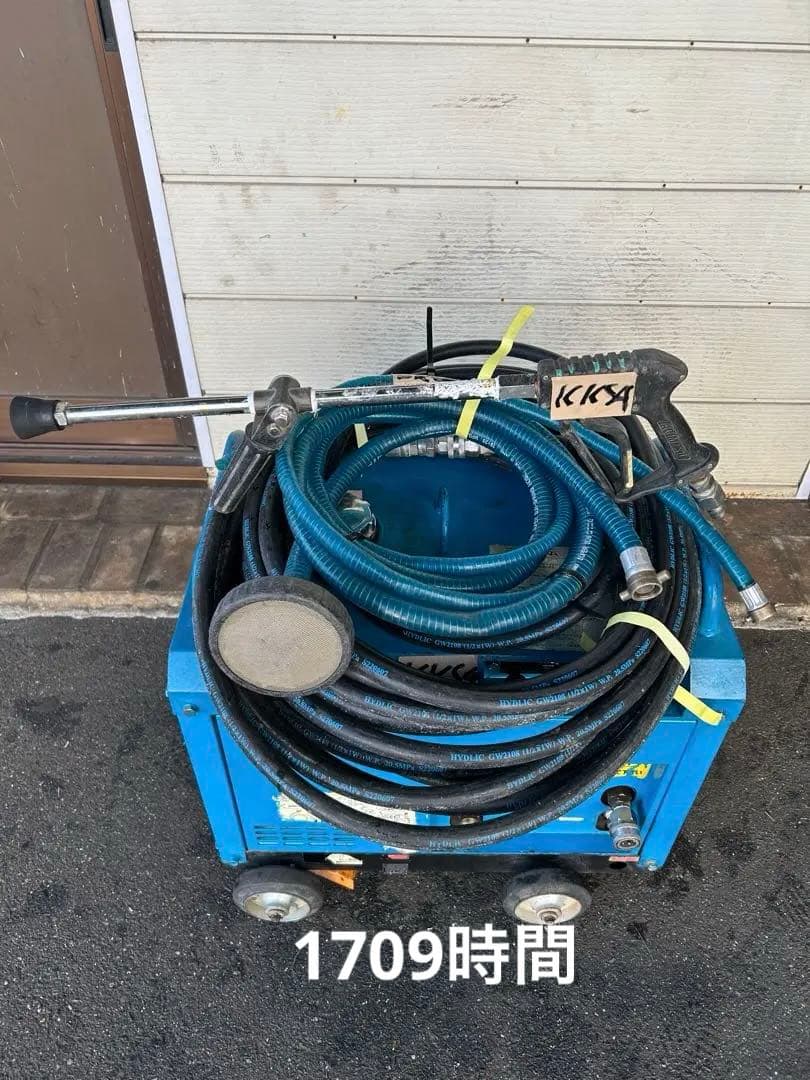 KS4★ツルミHPJ-5ESM高圧洗浄機防音ガン・高圧ホース・給排水ホースセット