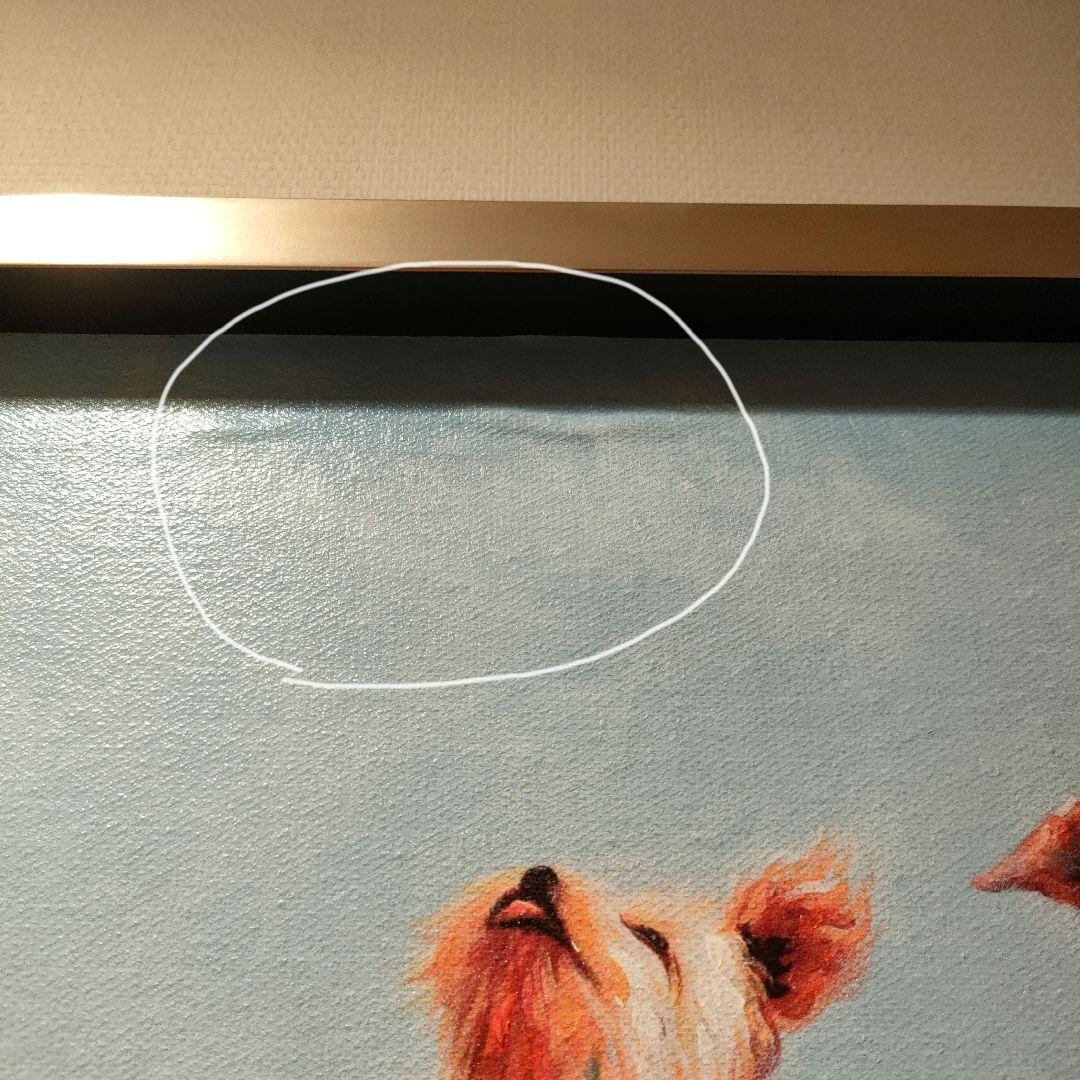 ユーパワー　 ハンドペイントオイルペイントアート 「ジャンピングドッグス」