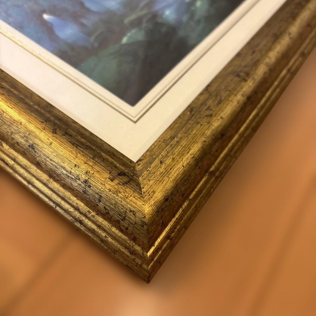 額装 ジブリ もののけ姫 山本二三展 複製原画 宮崎駿 シシ神の森 新品同様