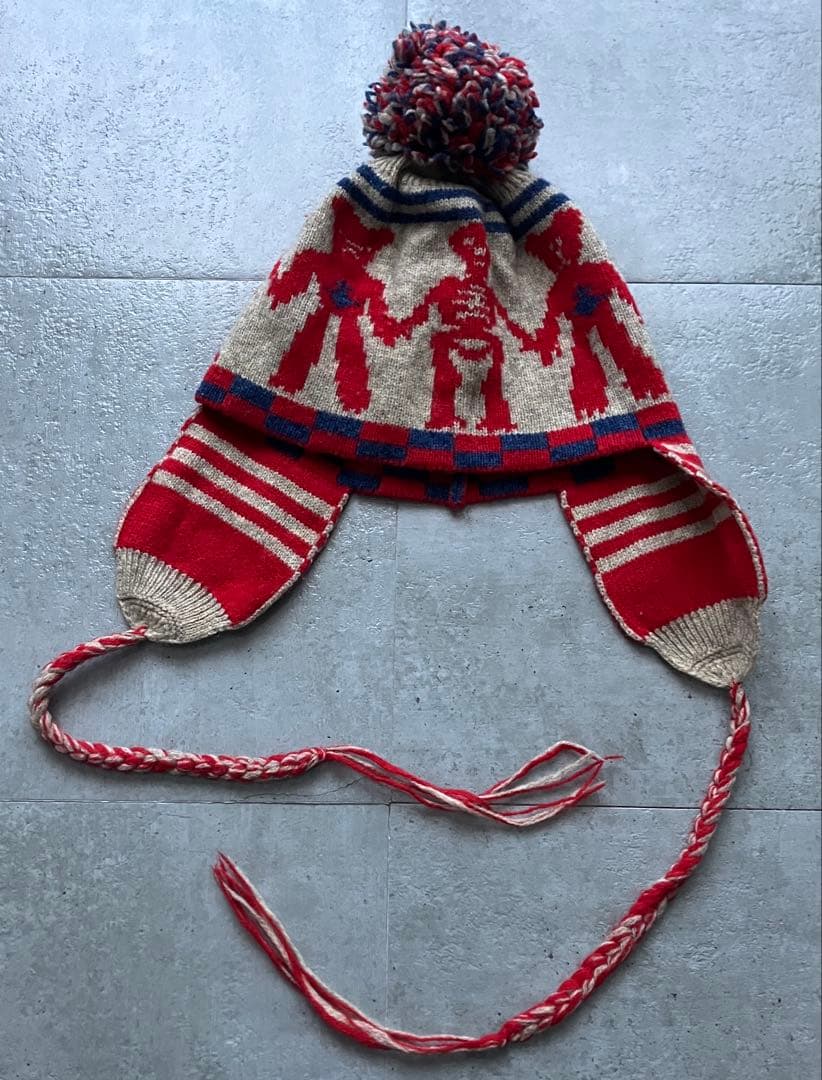 ヴィヴィアンウエストウッド　耳当て付き　ニットキャップ スカル　可愛い