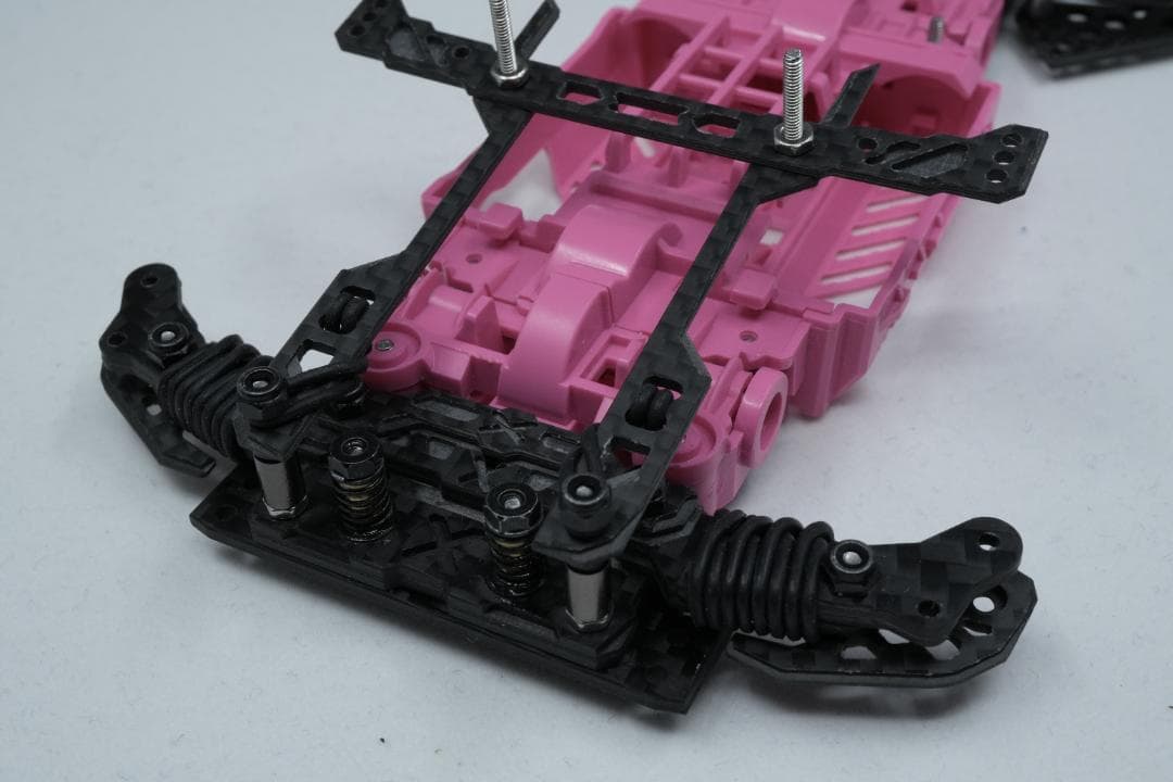 ミニ四駆　CNC精密加工　MSフレキ＋ATアンカーバンパーセット ピンク