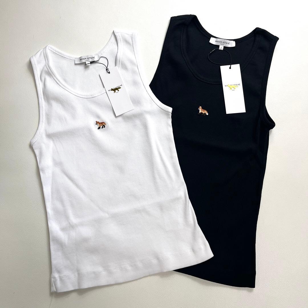 メゾンキツネ タンクトップ MAISON KITUNE ブラック