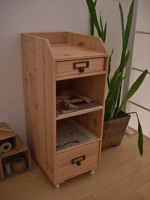 yurip★送料無料★ネームプレートキャスター付きワゴン