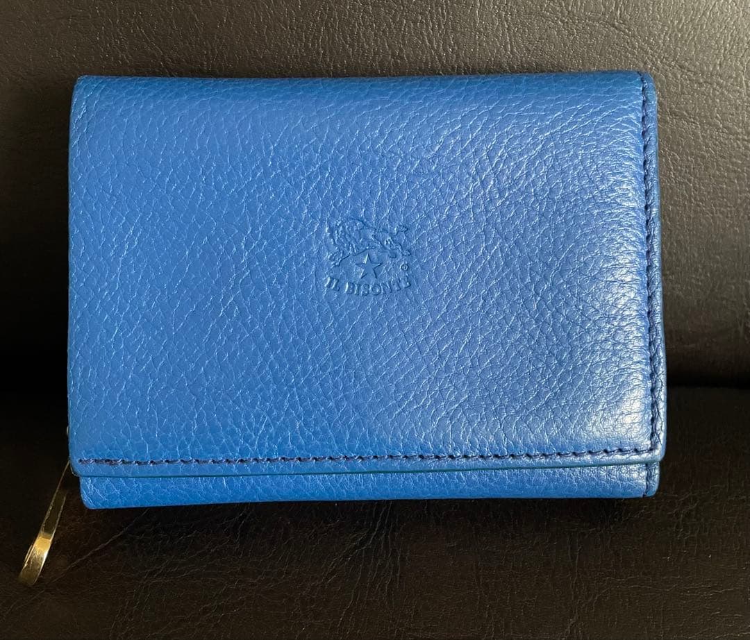 イルビゾンテ　三つ折り財布　ブルー