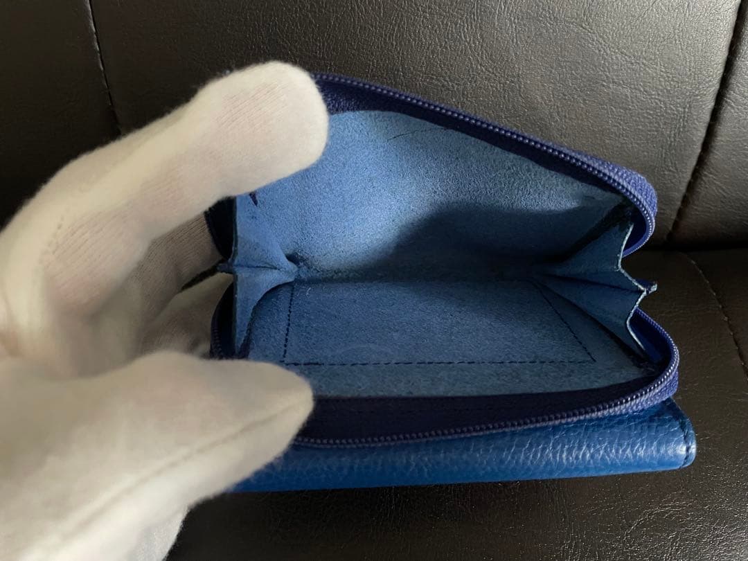 イルビゾンテ　三つ折り財布　ブルー