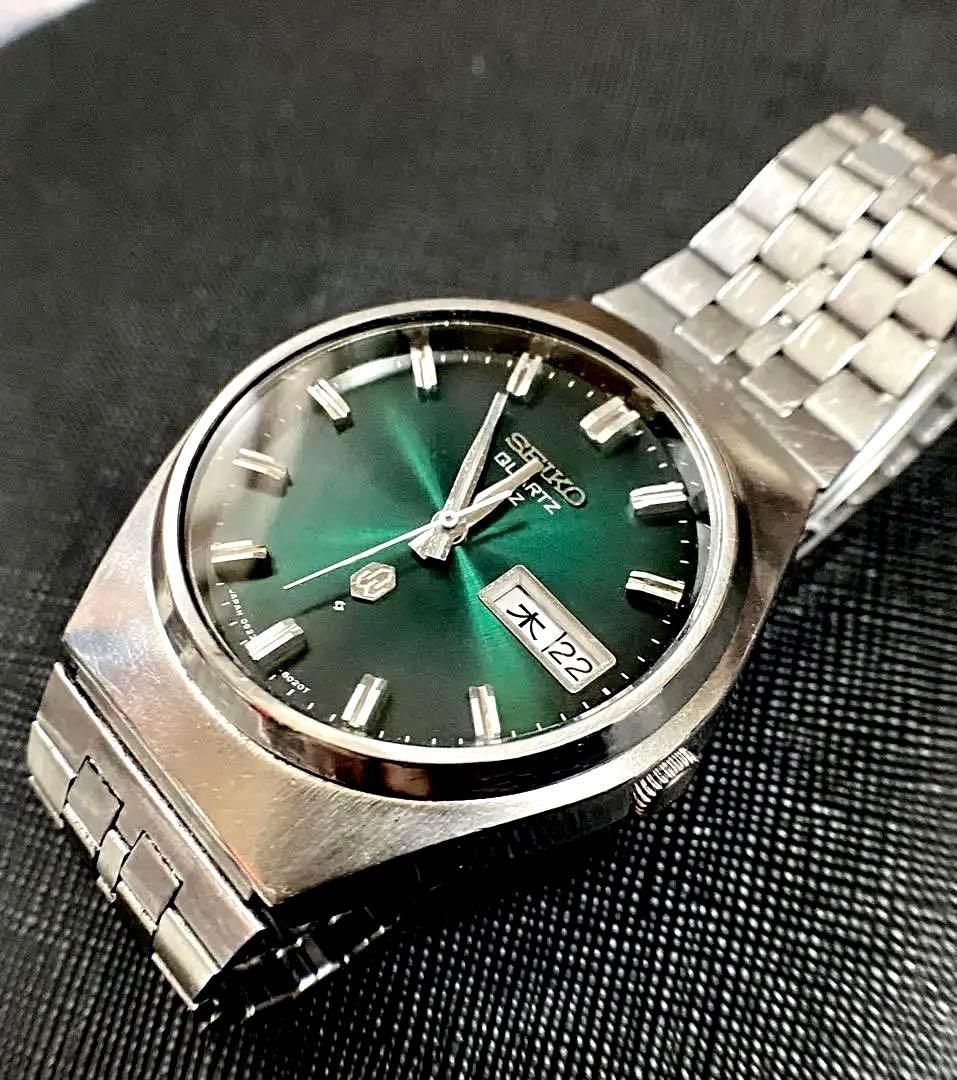 SEIKO QZ 1974 緑文字盤