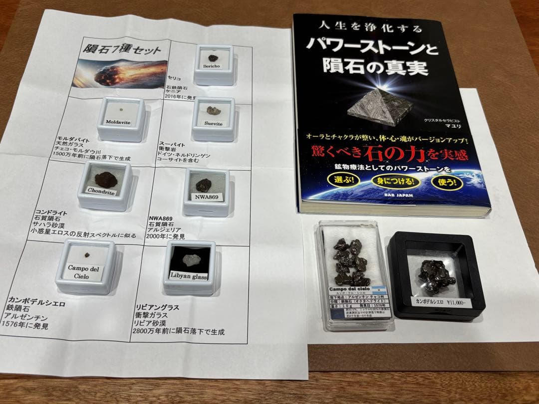 隕石7個セット＋CampoDelCielo 17.9g＋10g ＋隕石の本