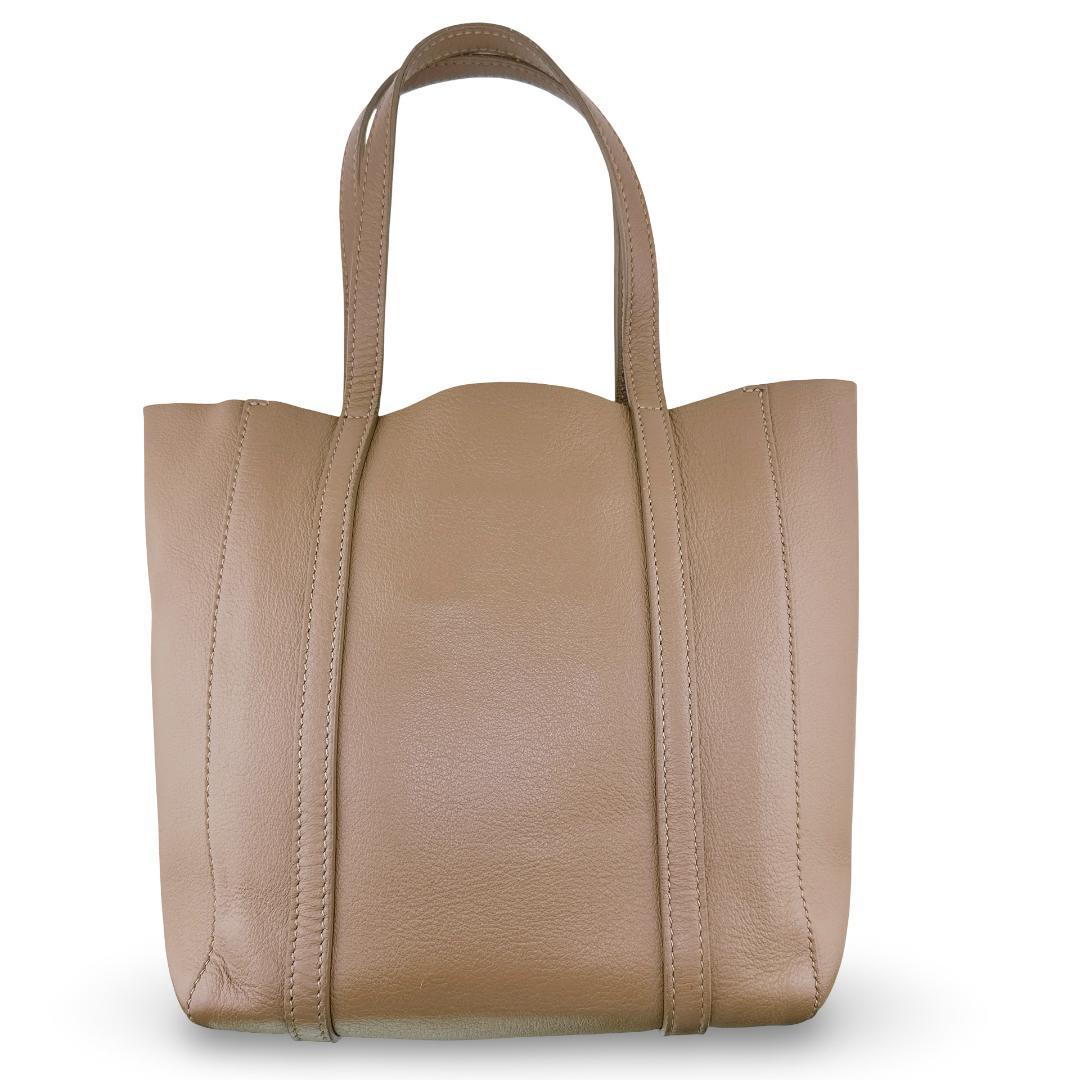 バレンシアガ レザー エブリデイXXS トートバッグ ストラップ有　ベージュ