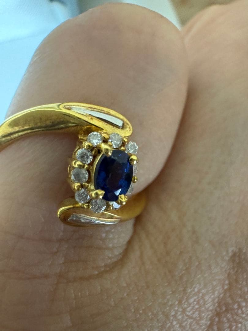 ゴールド サファイア リング