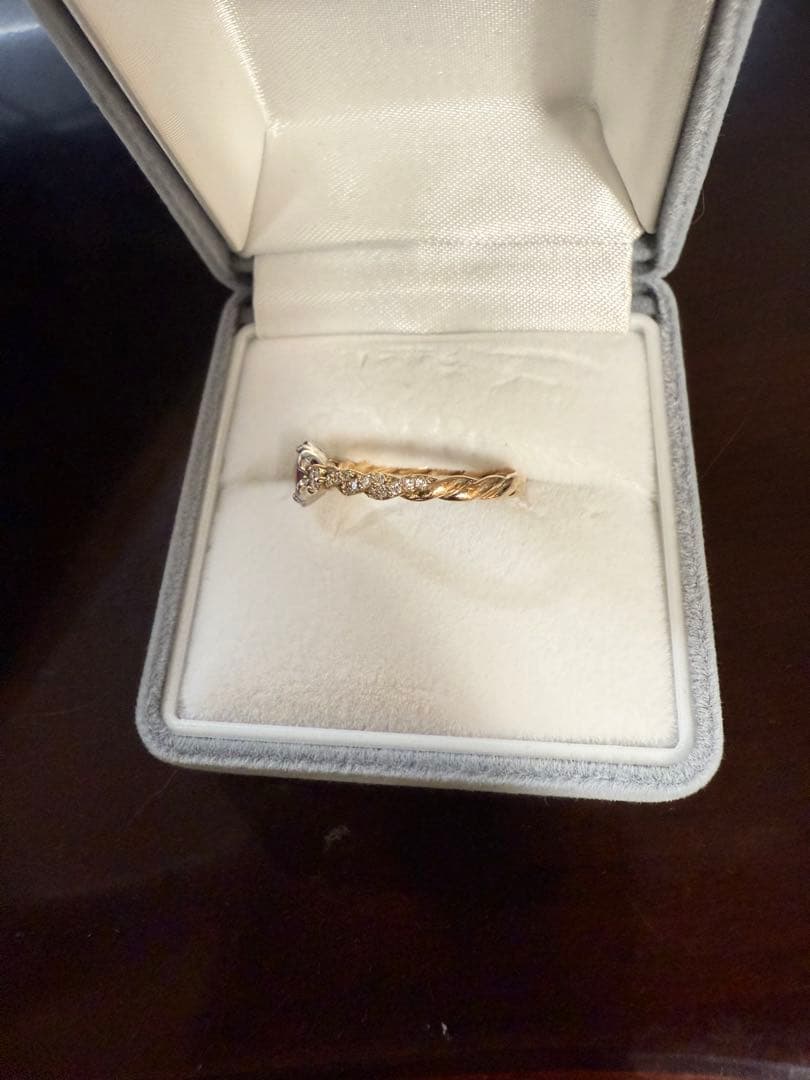 インペリアルトパーズ　リング　k18 10号