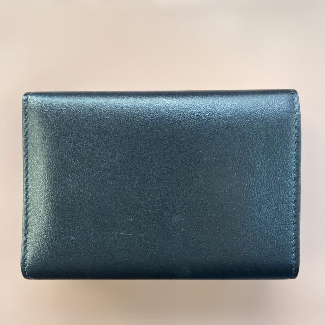 Pyon　美品　BALENCIAGA 三つ折り財布　黒×グレー